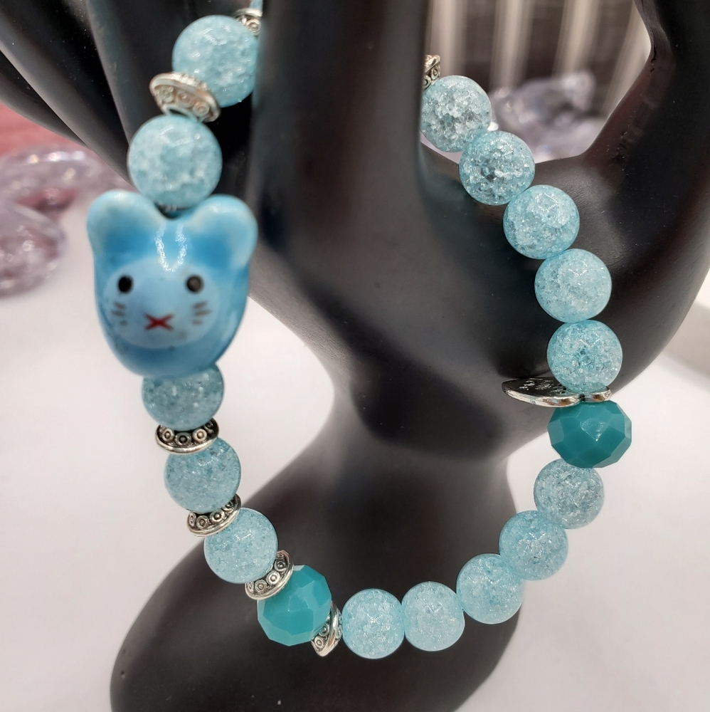 Blue bunny bracelet